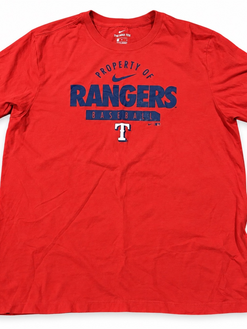 Nike Texas Rangers MLB Baseball Club Red T-Shirt Mens Large NikeFIT Authentic